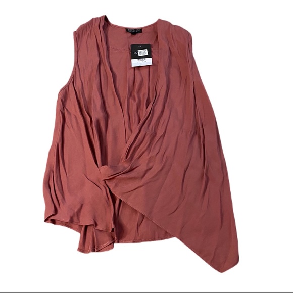 Topshop Tops - Topshop Dusty Rose Sleeveless Blouse